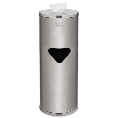 2XL-73, G4 Wipe Stand with Trash Bucket, Stainless Steel